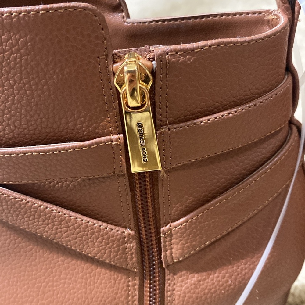 Michael Kors NEW heeled ankle boots brown cognac size 8 - Picture 8 of 13